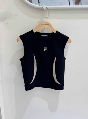 FILA斐乐2025夏新款女装休运动闲时尚百搭针织背心T11W521110F