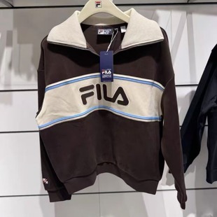 针织长袖 女子运动休闲时尚 上衣F11W619222 新款 FILA斐乐2026春季