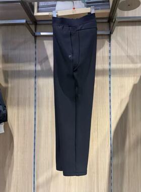 FILA斐乐2025冬季新款男子舒适休闲加绒直口针织长裤F11M543605F