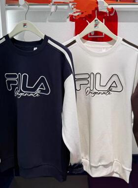 FILA斐乐2025年春新款男装休闲运动基础圆领套头衫卫衣F11M519202