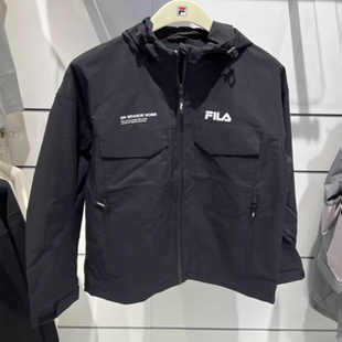 运动休闲连帽梭织外套夹克F11M539704F 男装 斐乐fila正品 25秋新款