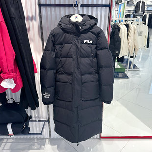 冬季 外套 新款 保暖长款 F11W249906F FILA 鸭绒连帽羽绒服 斐乐女款