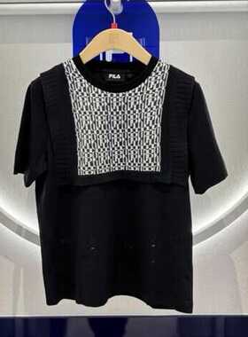 FILA斐乐女装 2025夏季新款时尚运动休闲圆领短袖上衣 F11W424118