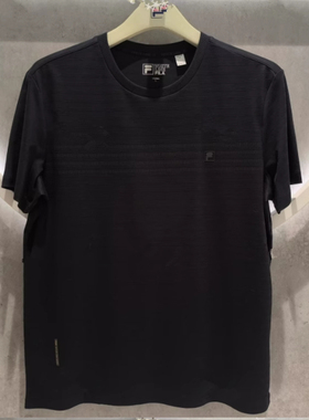 FILA斐乐2025夏新款男装运动休闲圆领针织短袖T恤衫F11M523114F