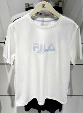 FILA斐乐2025年夏秋款女装运动休闲针织圆领短袖T恤衫F11W533104F