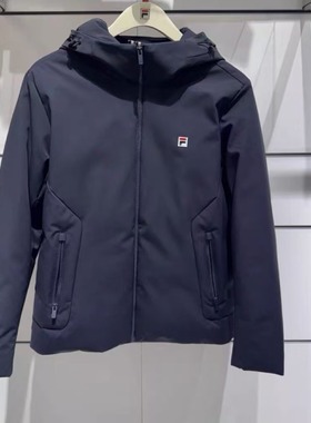 FILA斐乐2026年春季新款男子运动休闲保暖连帽羽绒服 F11M618907