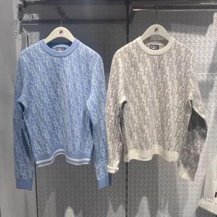 毛衣F11W448406 休闲运动圆领套头编织衫 FILA斐乐2025年冬新款 女装