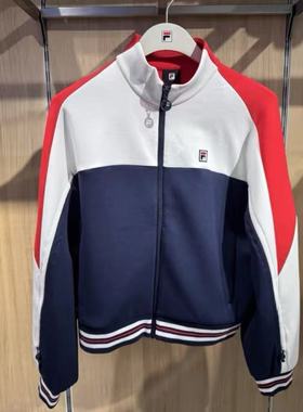 FILA斐乐2025年冬季新款女子宽松运动休闲针织长袖外套A11W543516