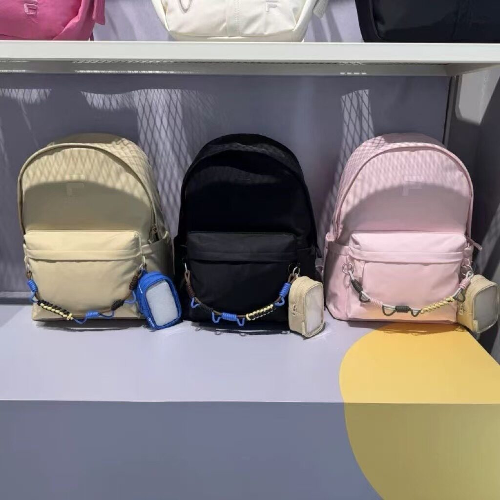 情侣运动休闲织物材质背包