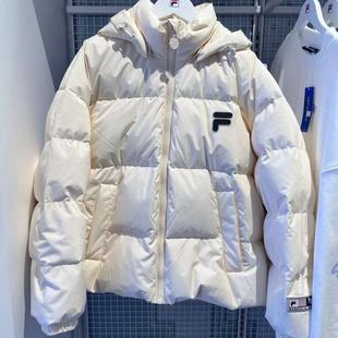 FILA 斐乐潮牌2025年女装潮流舒适保暖连帽羽绒服T11W346902