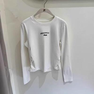 女装休闲运动针织圆领长袖T恤衫