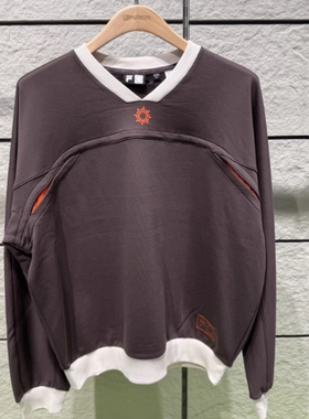 FILA斐乐潮牌2025年秋新款男装运动宽松针织套头衫卫衣T11M536203