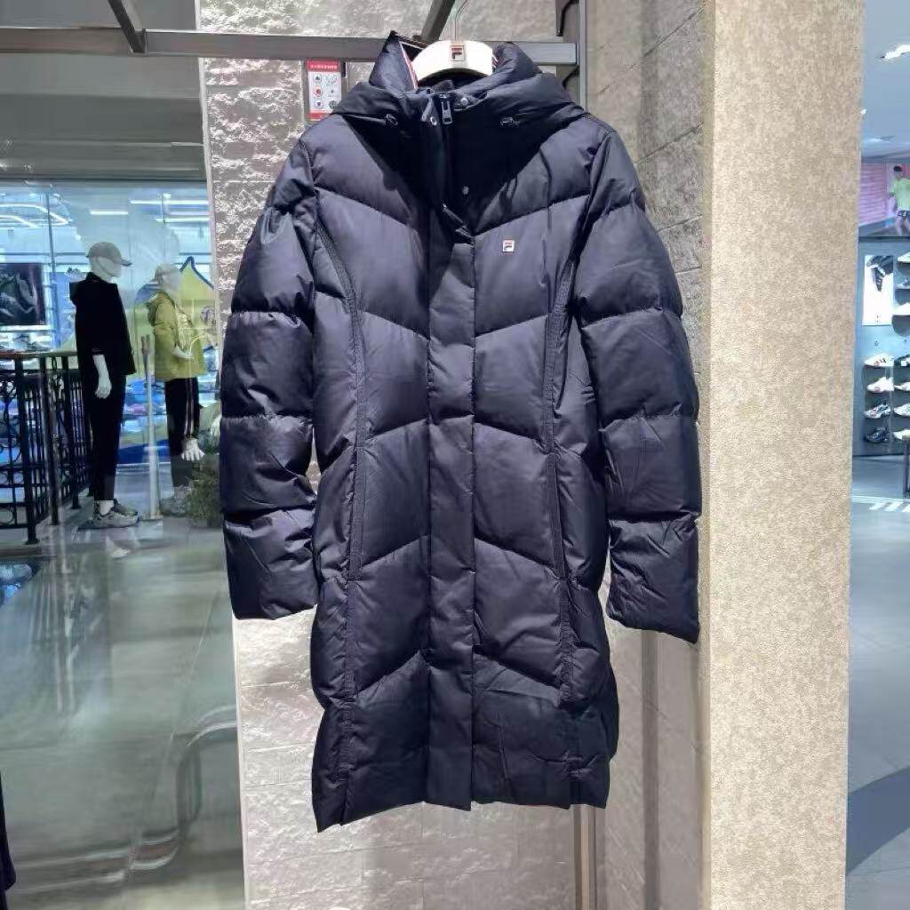 中长款连帽运动保暖羽绒服