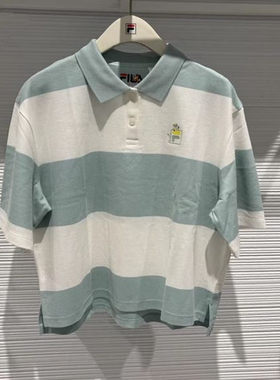 FILA斐乐2025年夏新款女装运动宽松针织短袖T恤POLO衫F11W529103F