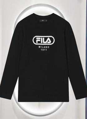 FILA斐乐男装针织衫时尚简约运动休闲长袖圆领套头卫衣F11M515401