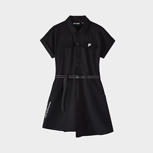 FILA斐乐潮牌夏季新款女子休闲梭织运动连体裤T11W326701