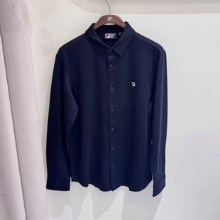 休闲衬衫 FILA斐乐男装 上衣时尚 针织长袖 F11M548405 2025年冬新款