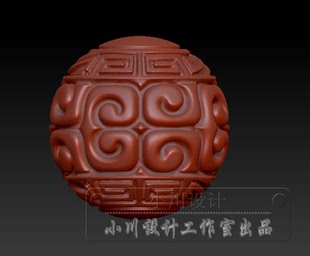 回纹珠三维立体图 精雕小川设计 精品另类加工图纸 STL源文件