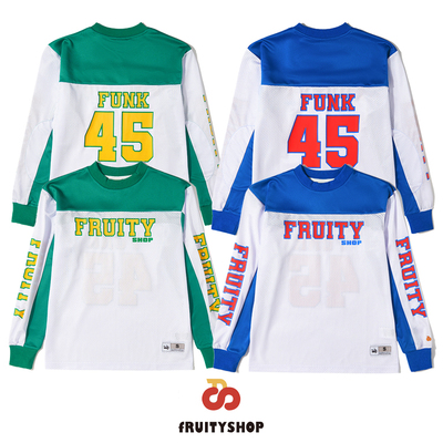 fruityshop长袖运动男女青年撞色