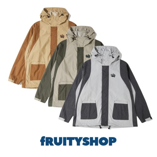 FRUITYSHOP｜拼色冲锋衣软壳男女款防晒衣透气户外薄款外套