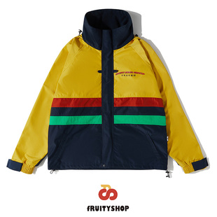 fRUITYSHOP | FRUITY MUSIC GROUP JACKET 宽松剪裁复古撞色夹克