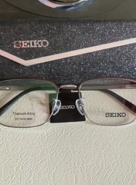 SEIKO精工纯钛镜架男士眉毛架25年新品全框半框镜架DC11016配近视
