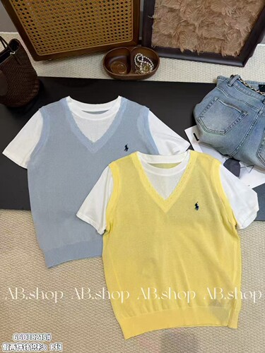 AB.shop2026春夏新款显瘦设计师款假两件针织上衣  均码不退不换