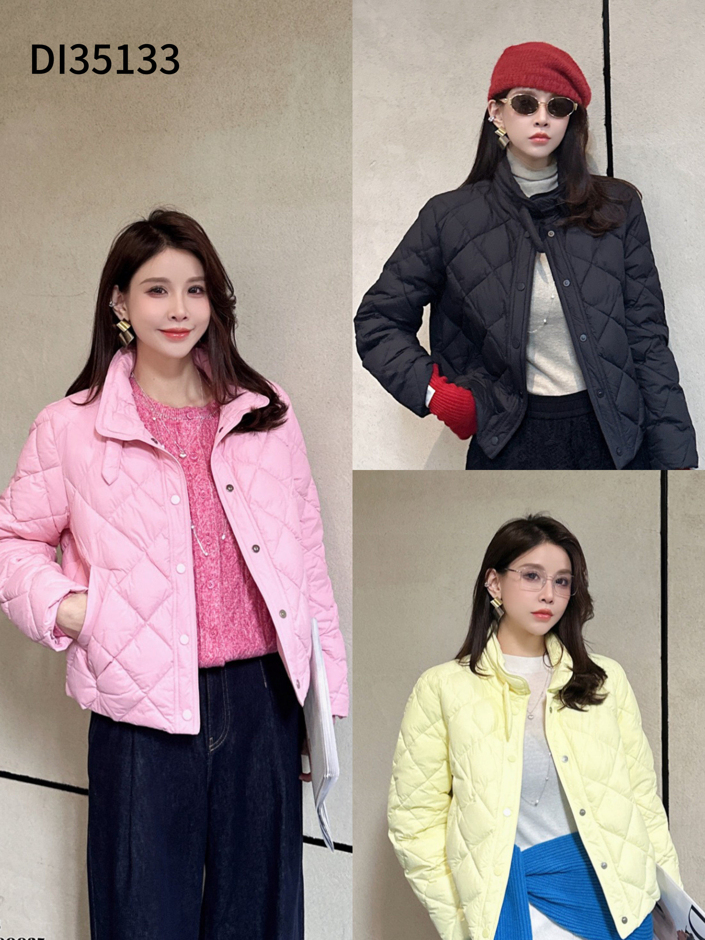 欧货正品时尚百搭显菱格羽绒服  特价不退不换