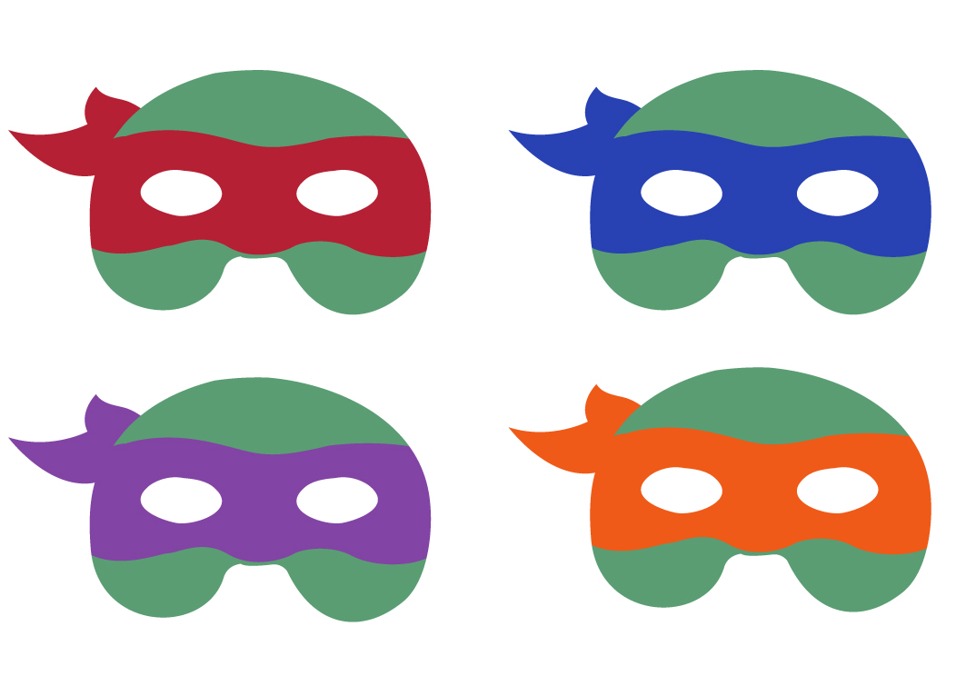 新品创意节日节日装扮DIY纸面具忍者神龟Ninja Turtles