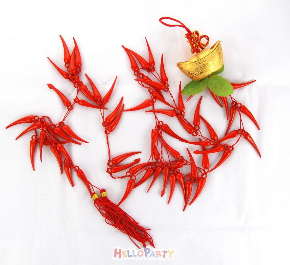 新品生日派对 新年装饰物品 挂件 一串红