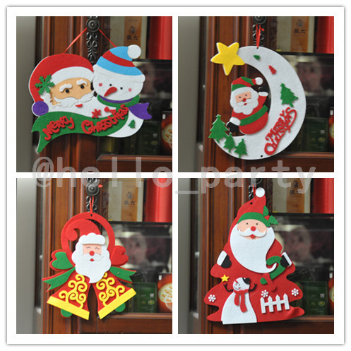 热销圣诞节门挂门牌x雪人老人铃铛merry christmas英文门牌