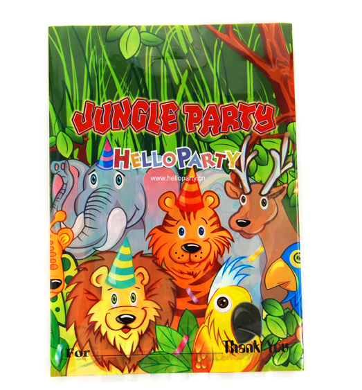森林丛林动物老虎狮子长颈鹿派对礼品袋 生日创意
