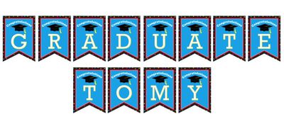 新品毕业庆典旗帜GRADUATE party聚会布置挂饰照片拉旗吊旗