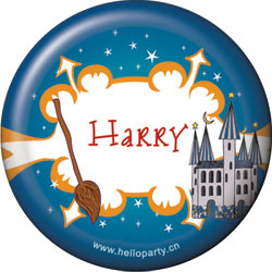 新款哈利波特神奇魔法蓝色系名字派对/回礼物/名字大徽章/胸章