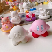 网红石膏娃娃3D立体星之卡比白坯涂色diy创意解压填色玩具摆件摊