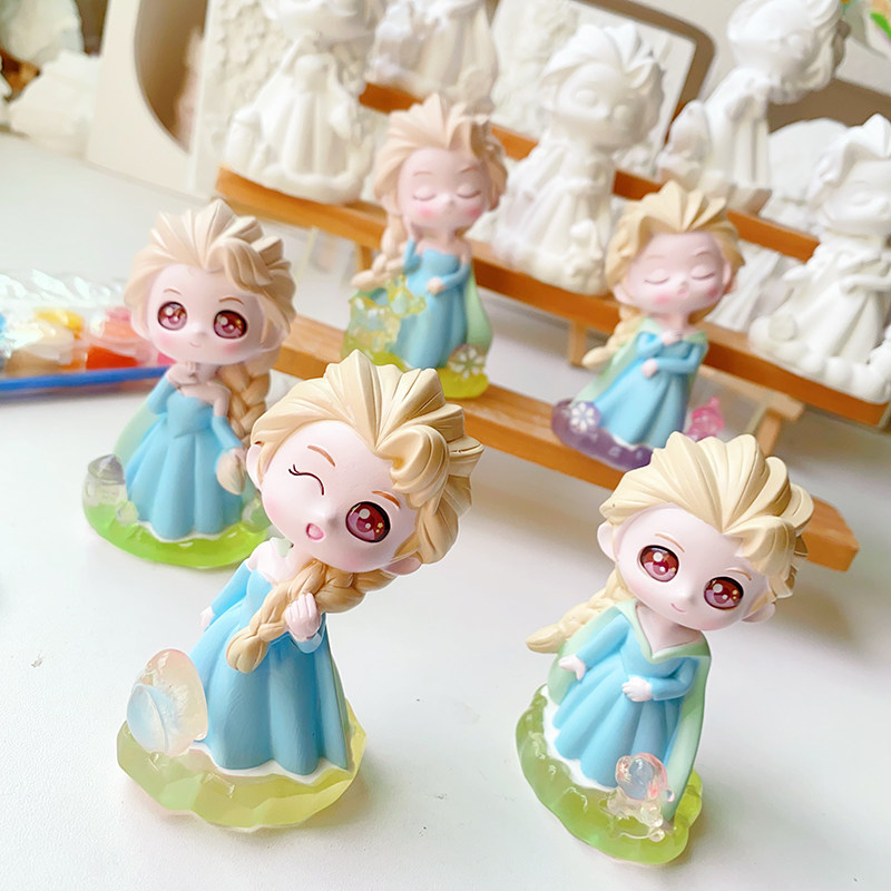 石膏娃娃立体3D公主手工diy涂鸦彩绘上色儿童玩具幼儿园活动团建