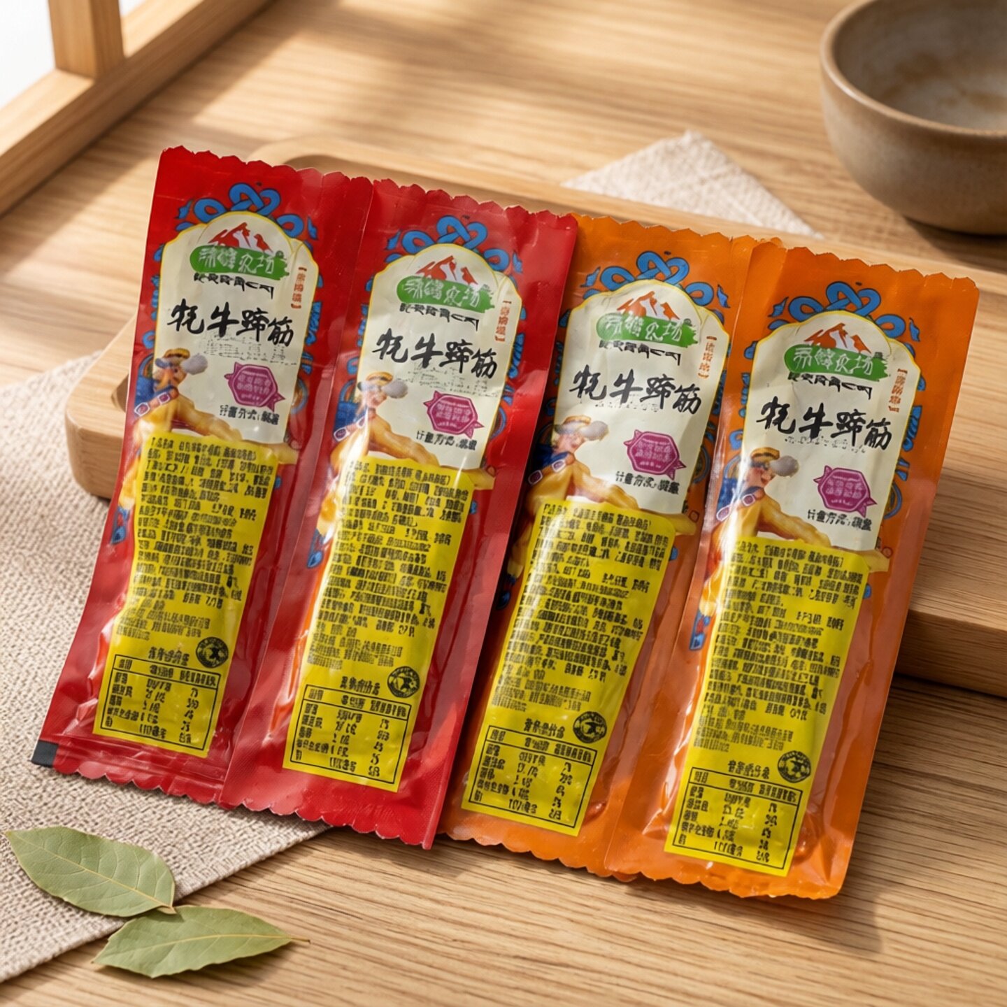 西藏正宗牦牛蹄筋珠峰农场牛蹄筋五香香辣味即食卤味熟食零食包邮
