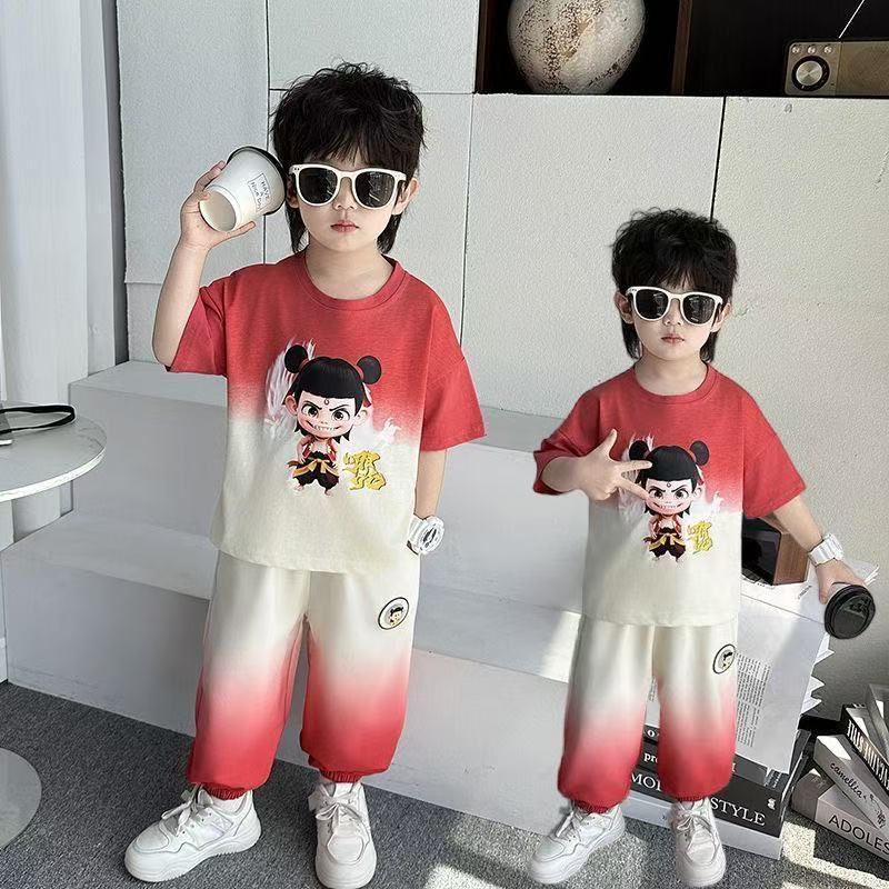 男寶洋氣時髦小哪吒漸變