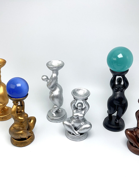 蛋形球型桌面摆件模特树脂创意