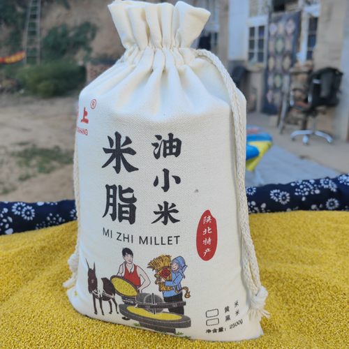 25年现碾新鲜小米陕北米脂黄小米粥香糯黏稠小黄米杂粮粥5斤布袋