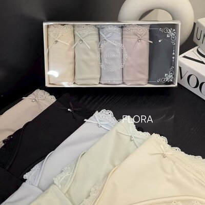 内裤蕾丝  5条一组Flora 女士均码韩国东大门代购  夏6