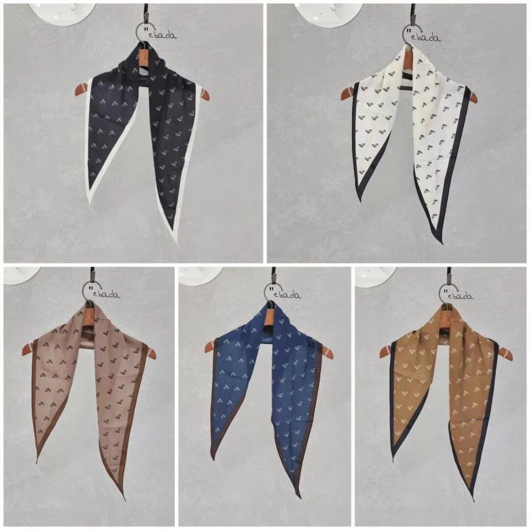 菱形围巾条纹ebada东大门代购百搭丝巾拼色时尚简约长条