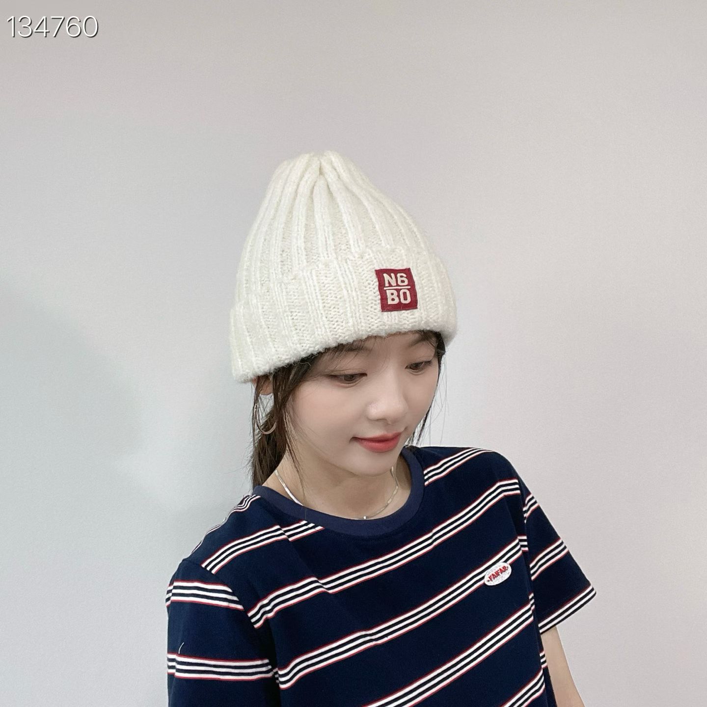 毛线帽 秋冬新款 羊毛竖条纹 女帽子 针织LovelyHat东大门代购8