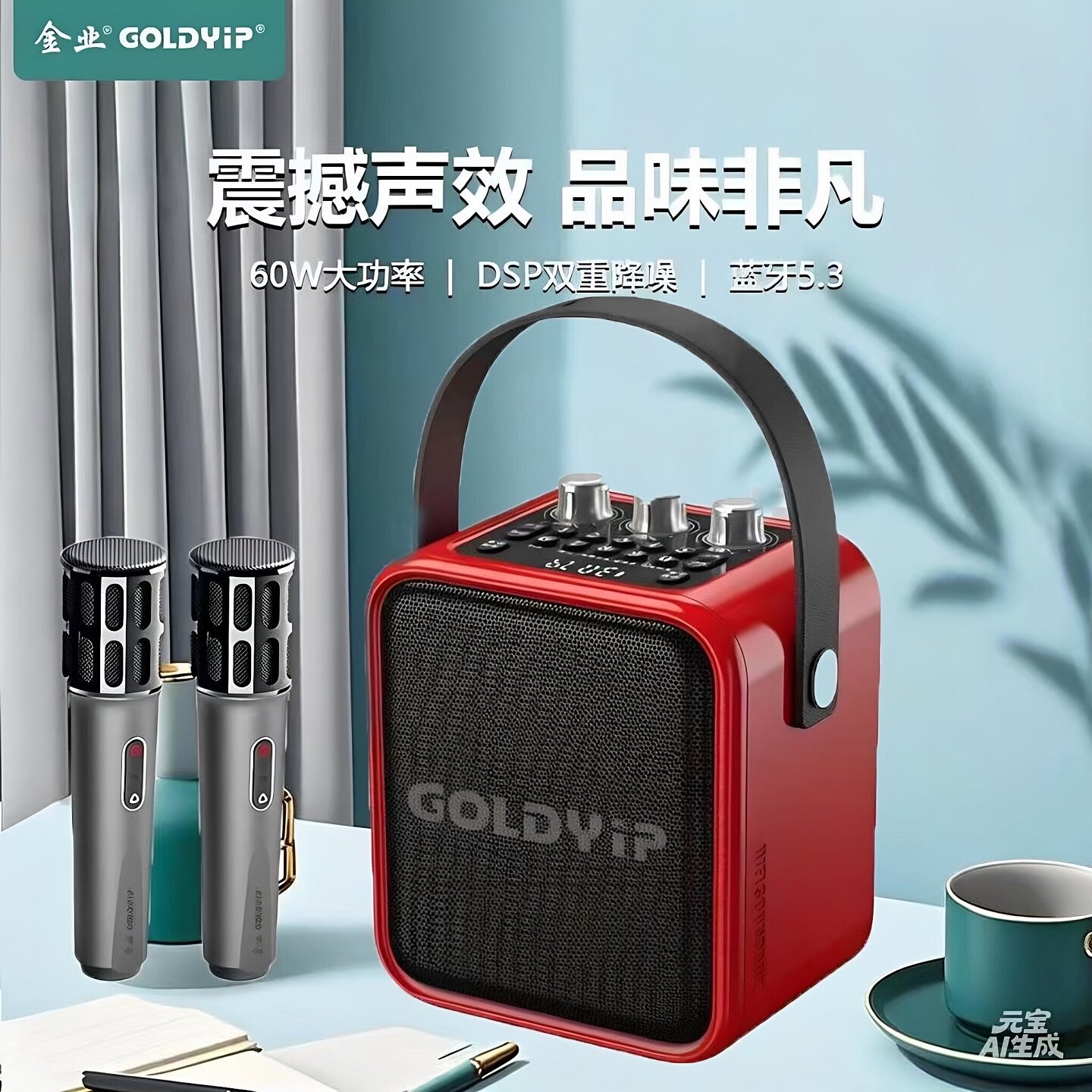 金业A70户外K歌音箱大喇叭广场舞音响支持插内存卡和U盘家庭影院
