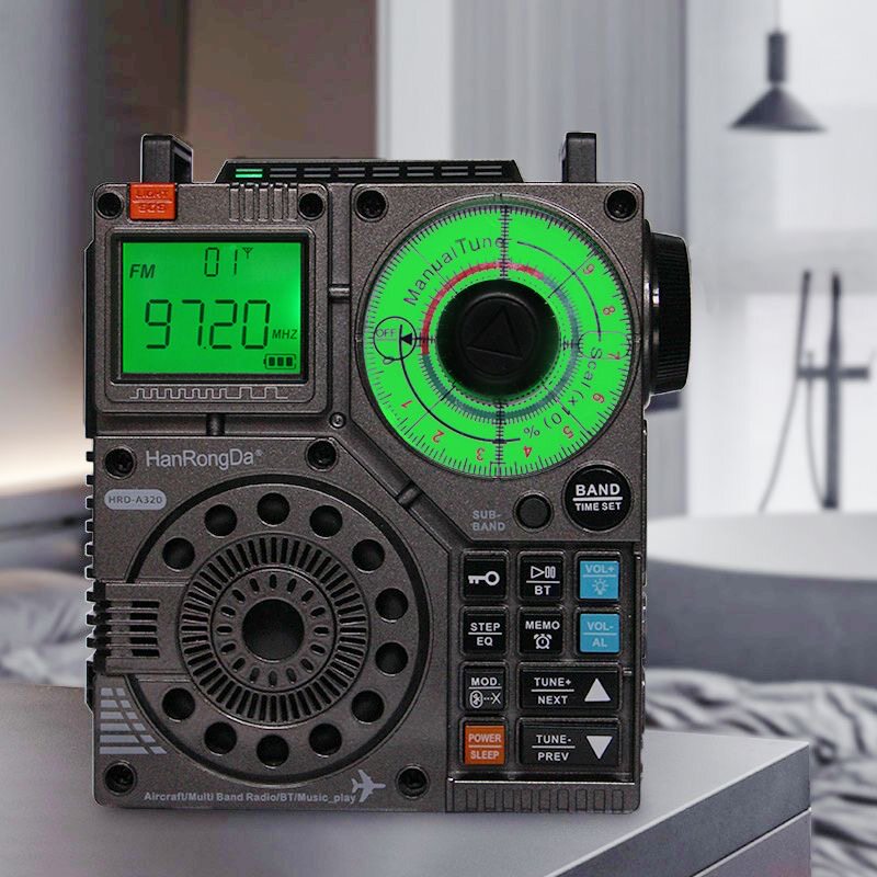 汉荣达 A320航空波段收音机调频FM立体声全波段自动台式智能APP