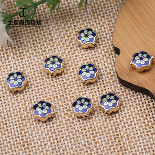 彩色花托隔珠系列 花托DIY项链手串发饰品耳环钉配件材料