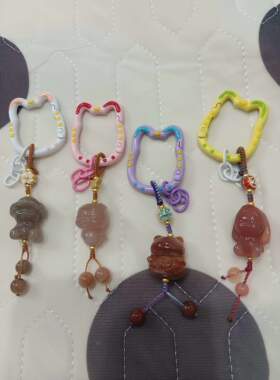 手工DY钥匙包挂玉石玛瑙雕刻新品上新惊爆低价火热进行中