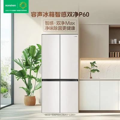 Ronshen/容声 BCD-506P60CZGAK十字门超薄平嵌双系统多门双净冰箱