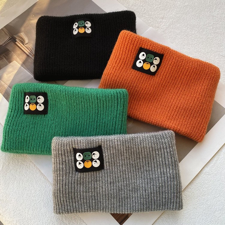 简约宽边保暖头套秋冬时尚贴布毛线护额发带户外运动防风针织头带