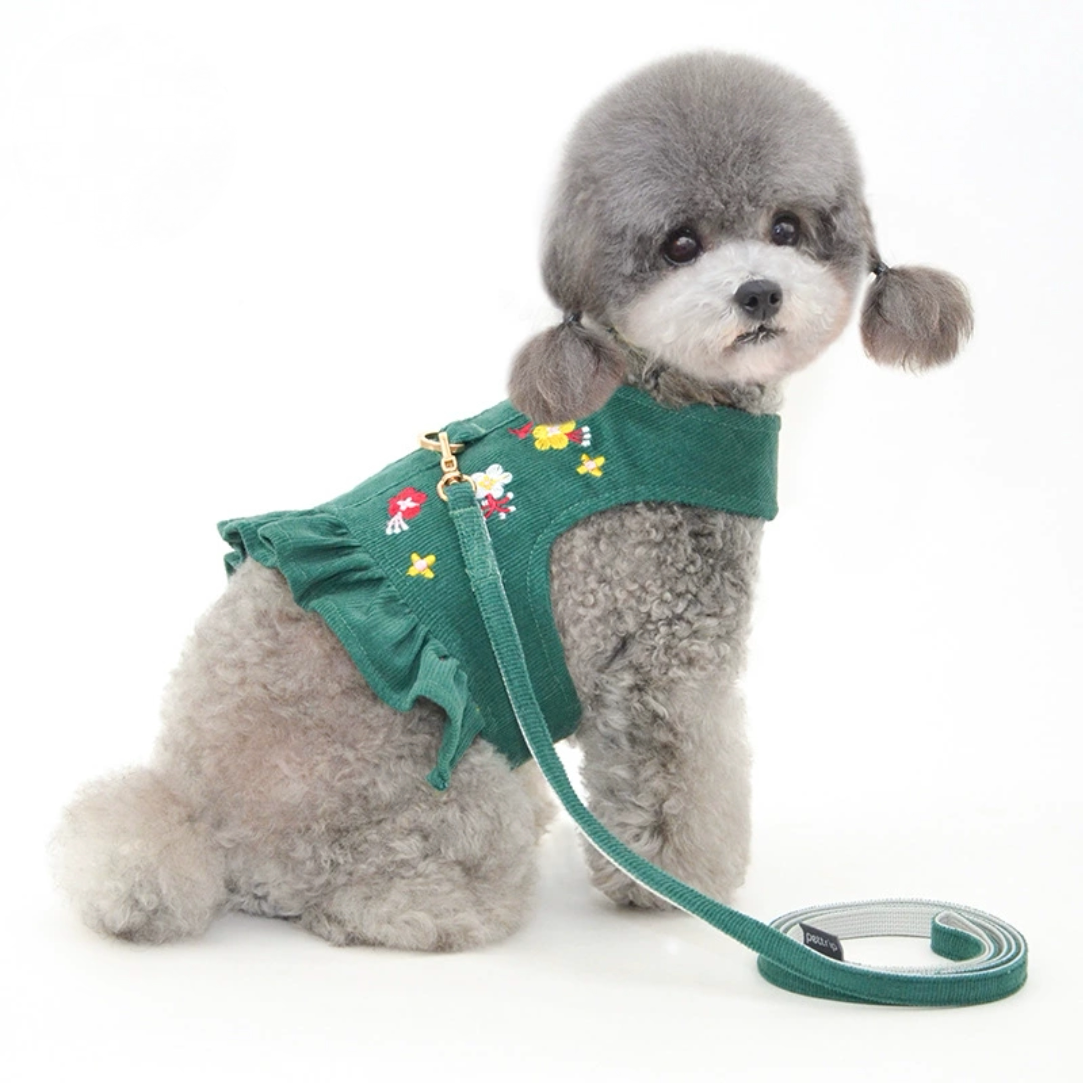 牵引绳小型犬比熊约克夏遛狗狗宠物服装雨衣衬衫狗衣服宠物狗服装